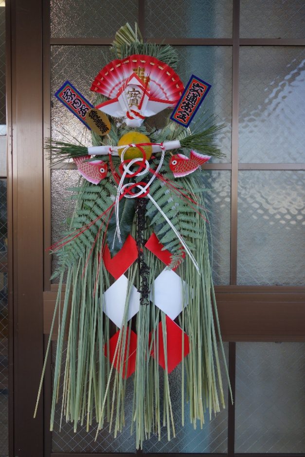 しめ縄用稲の天日干し