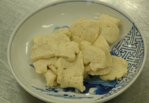 手づくり生麩の出来上がり