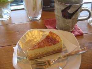 チーズケーキとコーヒー